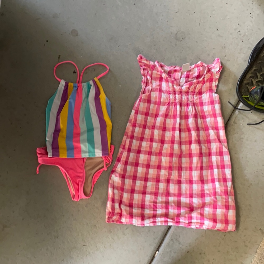 dress and swimsuit